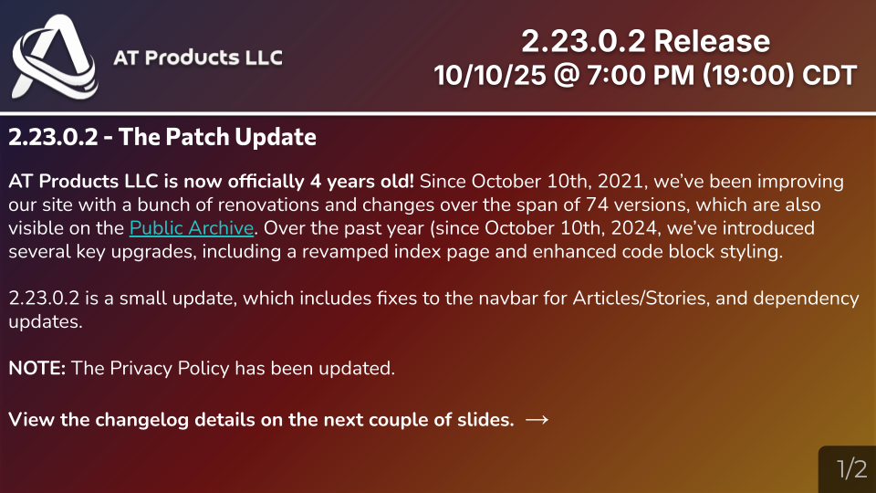 2.23 Release Slide 1