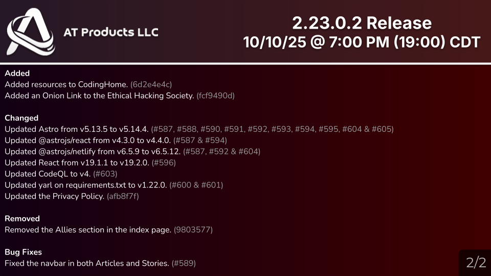 2.23 Release Slide 2